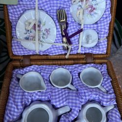 Vintage Child’s Tea Set For Two 