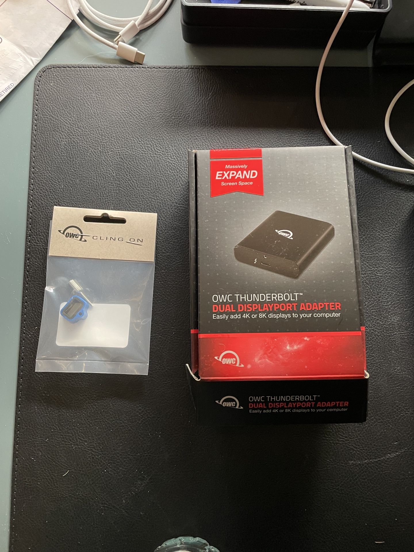 OWC Thunderbolt Dual DisplayPort Adapter + OWC ClingOn USB-C Stabilizer (New)
