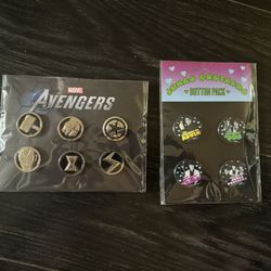 Avengers & Jonas Brothers Pins