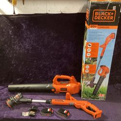 🧰🛠BLACK+DECKER 20V MAX String Trimmer/Blower Combo w/(2)2.0 Batts&Charger-LIGHTLY USED!-$85!🛠🧰