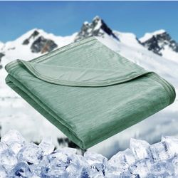 HOMFINE Cooling Blanket for Hot Sleepers - Summer Blanket Thin Lightweight Breathable Soft Double Side Enhanced Cooling for Bed Couch Sofa, Keep Cool 