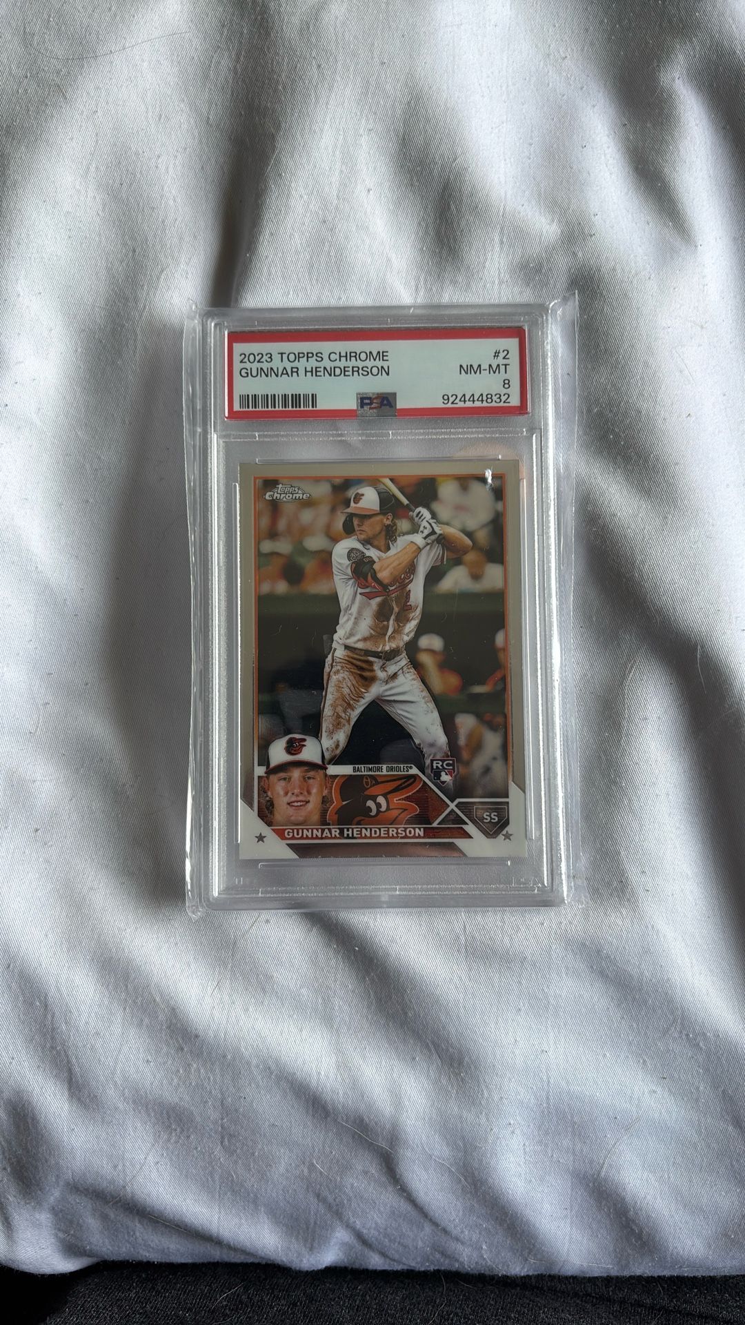 Gunnar Henderson Topps Chrome Rookie PSA 8
