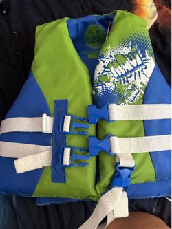 Child blue/green life jacket