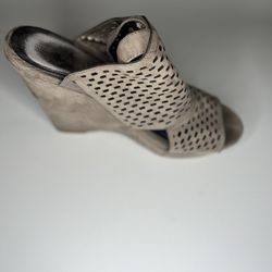 Gray Wedge Heels