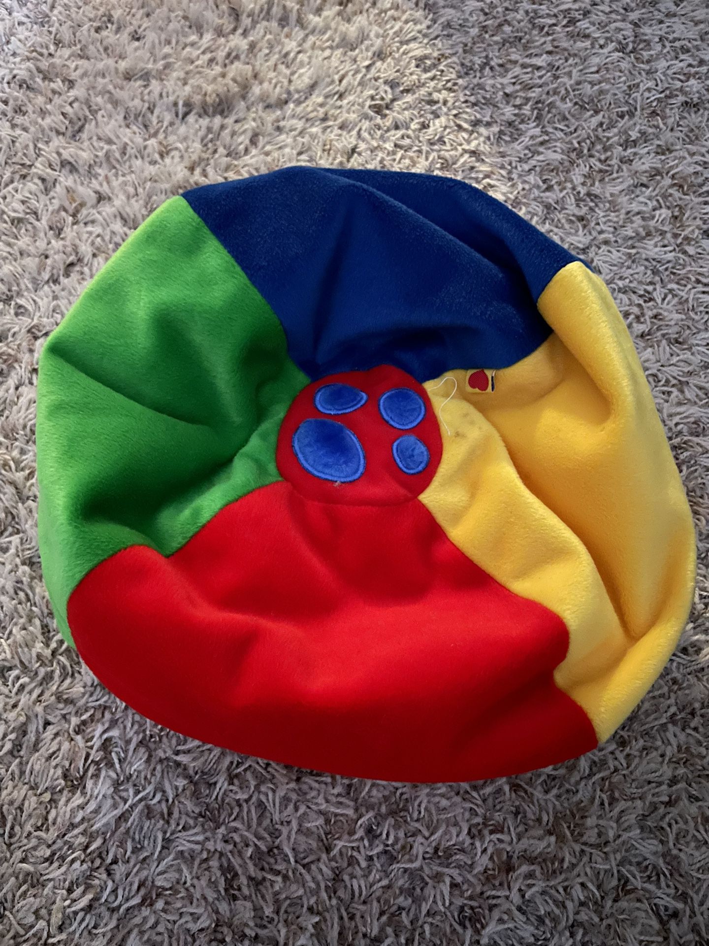 Build A Bear Accessories 2001 Red Blue Yellow Green Bean Bag Chair