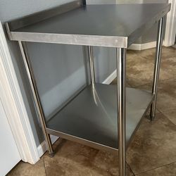 24” X 30” Stainless Steel Prep Table