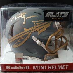Riddell 2024 Slate Alternate Speed Mini Helmet, featuring the Florida State Seminoles' Signed 