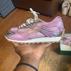 Bottega Veneta Orbit Sneaker Gloss Silver