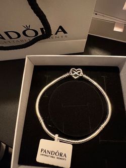 Pandora Infinity Heart Snake Chain Bracelet