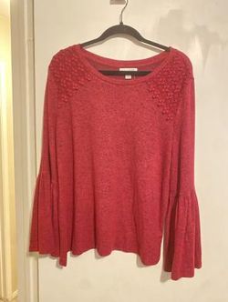 Studio by JPR Women's Maroon/Purple Long Sleeve Sweater Top Size Large NWT