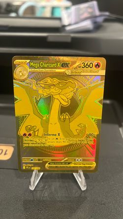 Pokemon Mega Charizard x Ex 130/094 Phantasmal Flames Gold Hyper Rare Pokemon, Near Mint