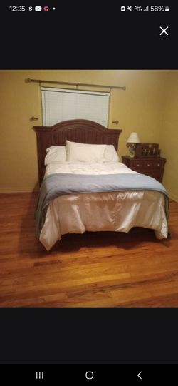 Lane headboard, mattress, and box spring