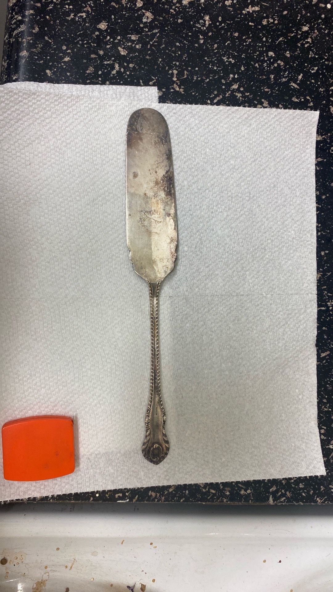 Antique Silver Cake Server