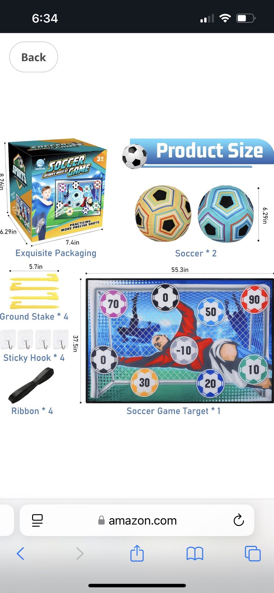 Kids Velcro Soccer Ball Game