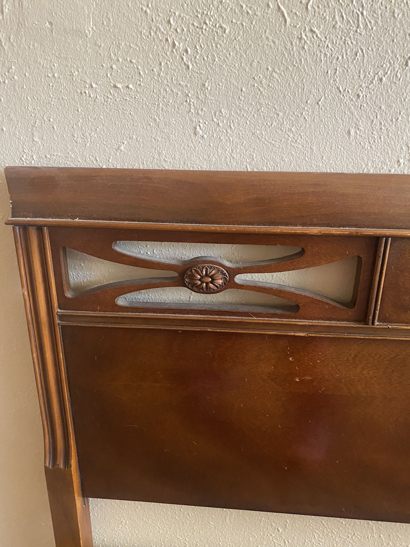 1965 Dixie Furniture Bed Frame Vintage Mid Century Modern Wood Frame