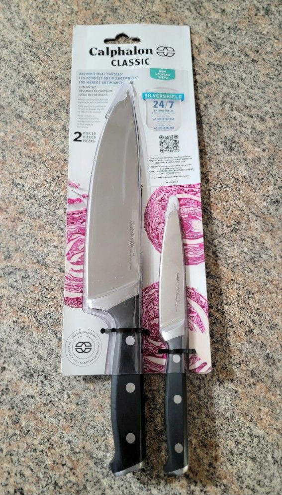 NEW Calphalon Classic 2-Piece Knife Set 8" Chef's Knife and 4.5" Paring Knife