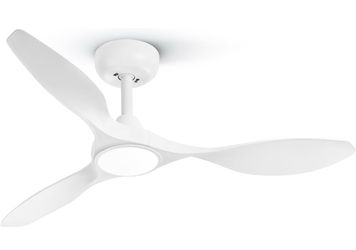 New 42” White Ceiling Fan with Lights&Remote Control,Reversible DC Motor,Dimmable,6 Speeds