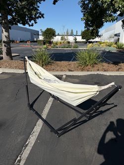 New 2 in 1 Hammock / Chair with Stand Outdoor Patio Swing Chair Camping Portable Heavy