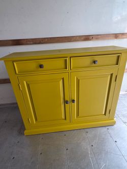Dark Yellow Accent Cabinet