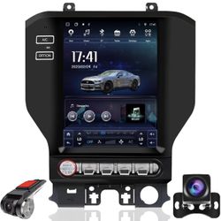 Car Radio for Ford Mustang 2015 2016 2017 2018 2019 2020 Stereo Replacement 10.4 Inch Touch Screen Carplay Android Auto Head Unit Upgrade DSP Multimed