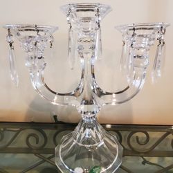 Crystal Candelabra, 12.5" X 12.5,"