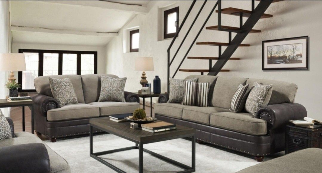 Brand New! 2pc Living Room Set 😍/ Take It home with Only $39down/ Hablamos Español Y Ofrecemos Financiamiento 🙋🏻‍♂️ 