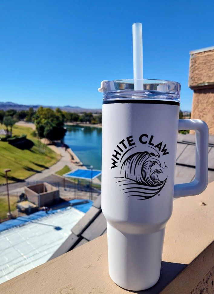 NEW Stainless Steel STANLEY CUP W/WHITE CLAW LOGO