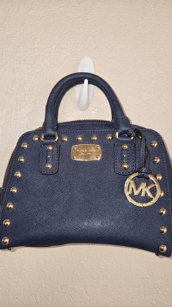 Michael Kors Navy Blue Studded Mini Satchel