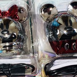 🔴🪩⚫️✨ Disney 100 Mickey And Minnie Bluetooth Speakers⚫️🪩🔴✨