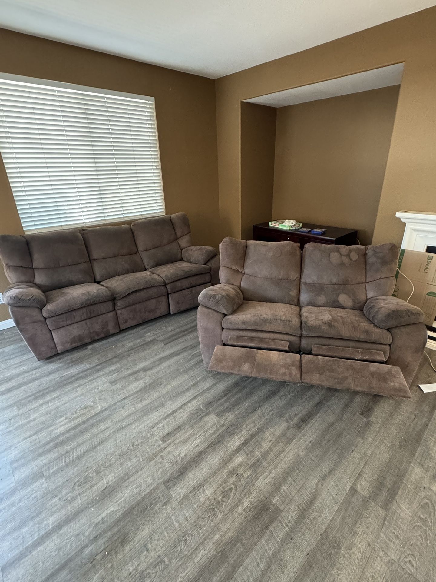 FREE RECLINING COUCH & LOVE SEAT