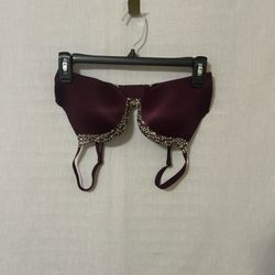 Elegant Purple and Leopard Print Women's Bra