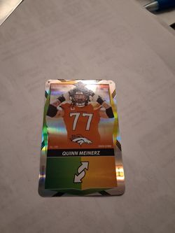 2025 Quinn Meiners NFL Foil Holo SP dual color core edition, Mattel # 128 Image Variation