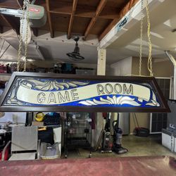 Vintage Tiffany-Style "Game Room" Pool Table Light