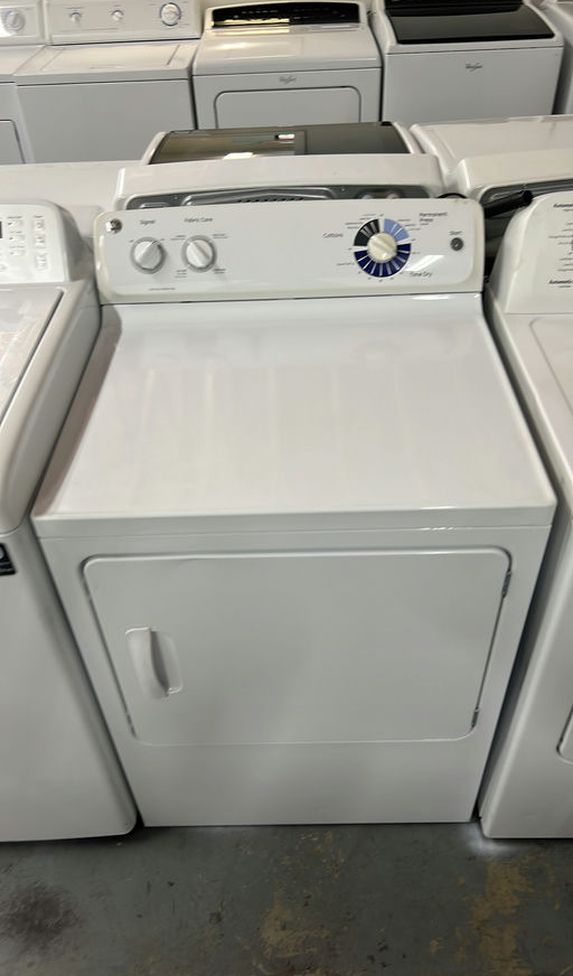 GE White Basic Dryer - Time Dry Feature