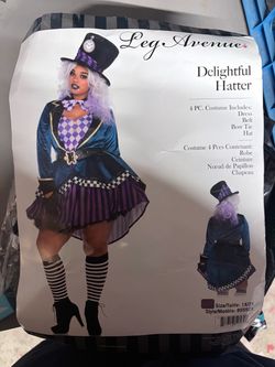 Leg Avenue Delightful Hatter Costume Size 1X/2X