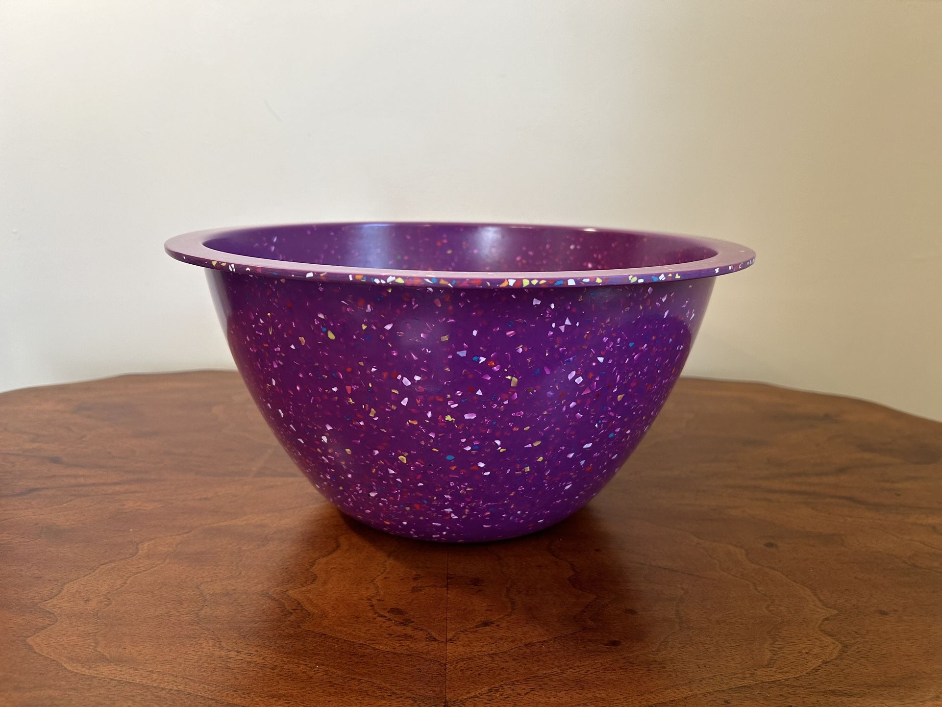 Zak! Designs Confetti Melamine Large Purple Mixing Bowl 12.75” wide x 6.25” tall