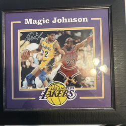 Earvin “Magic” Johnson Autographed and Framed Photo