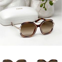 New Retro Chloe oversized sunglasses in light havana