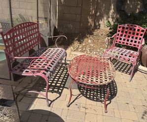 Metal 3-Piece Patio Set: Sold As A Set