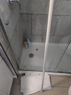 Shower Curtain With Bar And Hangers