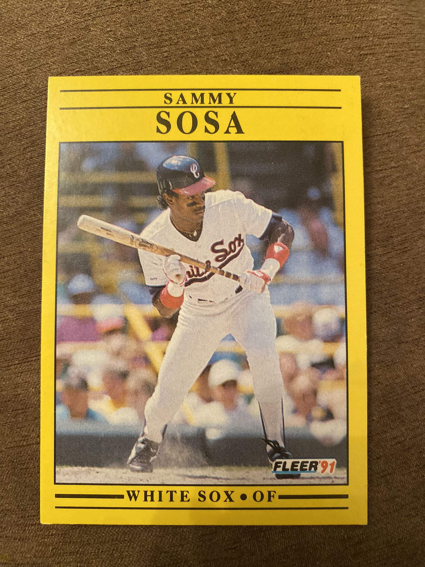Sammy Sosa fleer 91 D.O.B error card