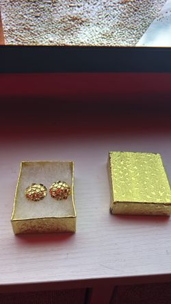 14 MM nugget earrings