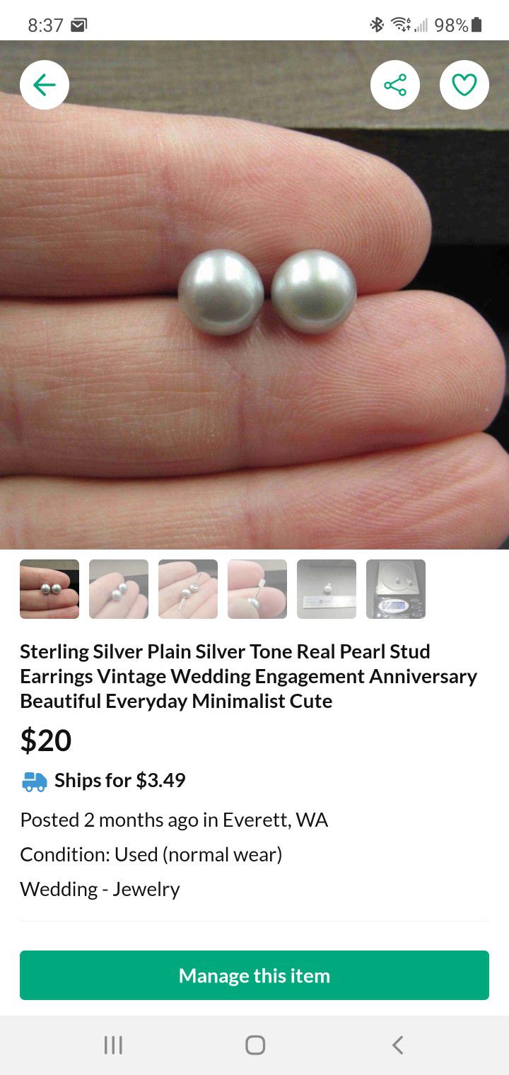 5 Pair Earrings Pictured 