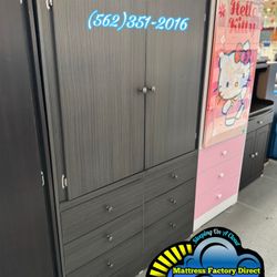Grey Tall Wardrobe 