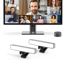 HumanCentric Premium Video Conference Lighting for Video Calls, HighBeam Pro Light for Zoom Meetings and Streaming, Upgrade Monitor Ring Light with LE