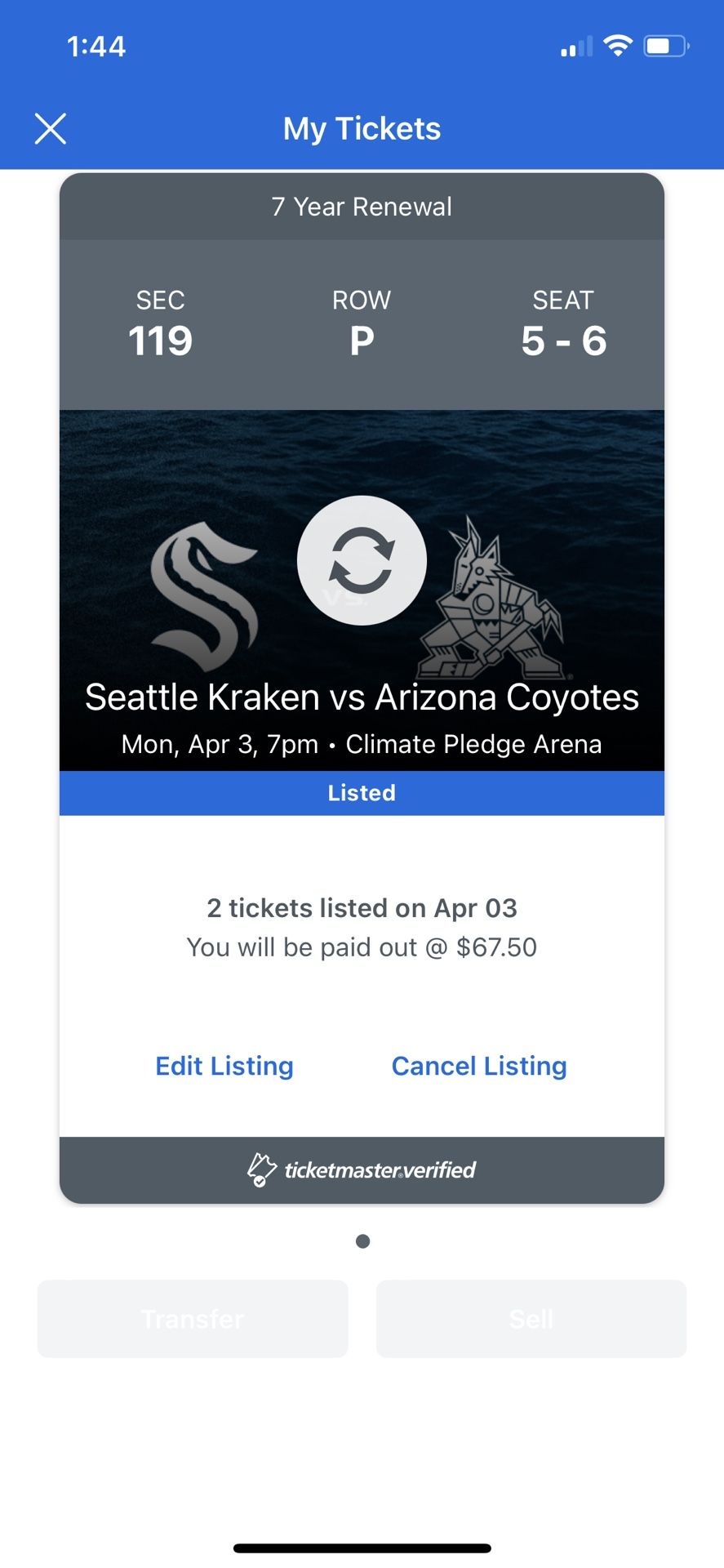 Kraken Tickets!