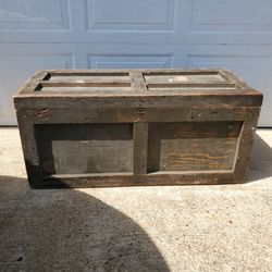 Old Trunk Vintage Wood Moving Crate