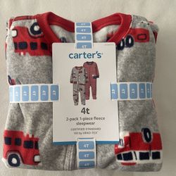Size 4T carters boys fleece sleepwear  NWT  #10