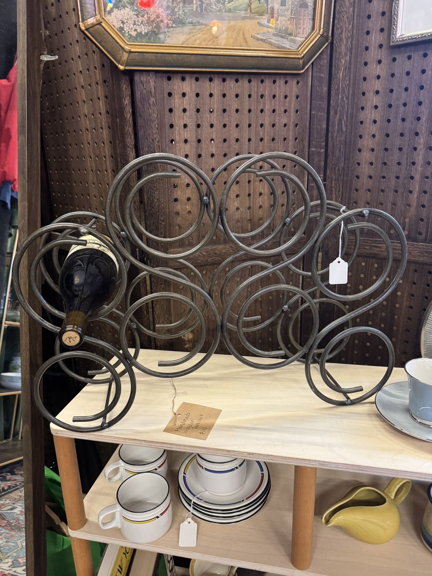 Vintage Iron Wine Rack