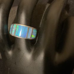 Sterling Silver 925 Malachite Ring,Size 6